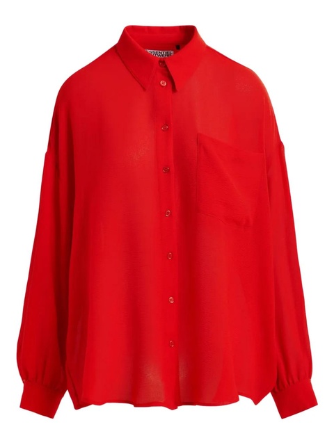 Essentiel Antwerp ruffled sleeves shirt - Red - zdjęcie produktu nr 1