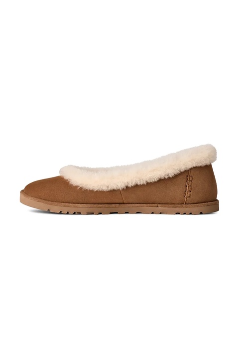 UGG baleriny zamszowe Zora Ballet Flat kolor brązowy 1178111.CHE - zdjęcie produktu nr 1