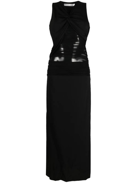 Christopher Esber Semblance tulle-trim ruched dress - Black - zdjęcie produktu nr 1