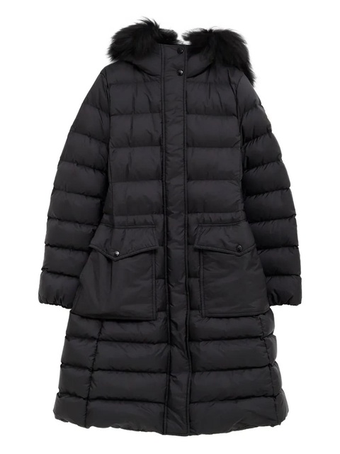 Moncler Khloesse shearling-trim quilted jacket - Black - zdjęcie produktu nr 1