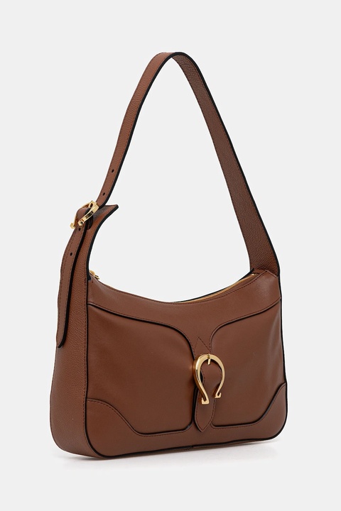 Pollini torebka skórzana kolor brązowy PC4429PP0N QG1 - zdjęcie produktu nr 2