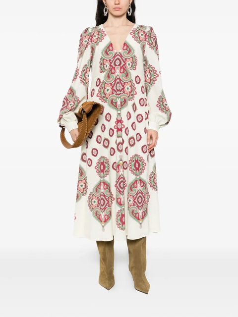 ETRO paisley-print long-sleeve dress - White - zdjęcie produktu nr 1