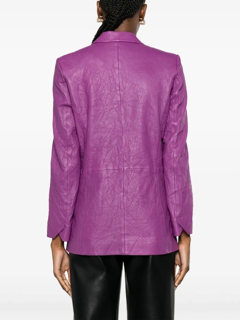 Zadig&Voltaire Visco crinkled leather blazer - Purple - zdjęcie produktu nr 2