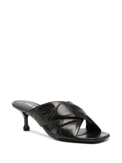 Prada 60mm crossover-strap sandals - Black - zdjęcie produktu nr 2