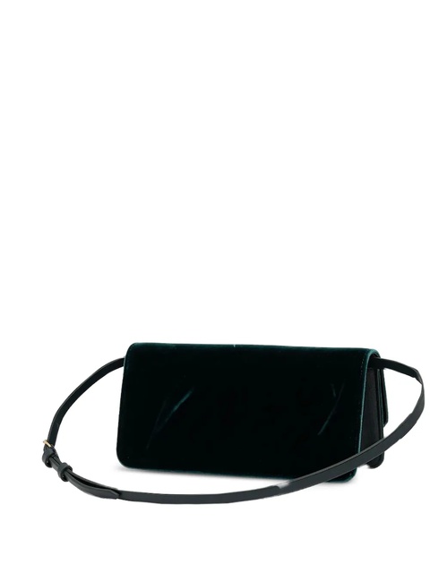 Victoria Beckham velvet clutch bag - Green - zdjęcie produktu nr 1
