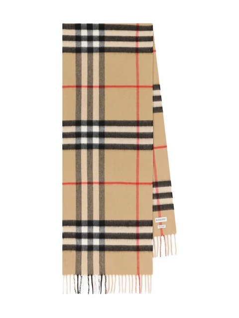 Burberry check cashmere scarf - Neutrals - zdjęcie produktu nr 1