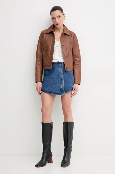 Pepe Jeans spódnicospodnie REGULAR SKORT HW damskie kolor niebieski gładkie high waist PL801187ID3 - zdjęcie produktu nr 2