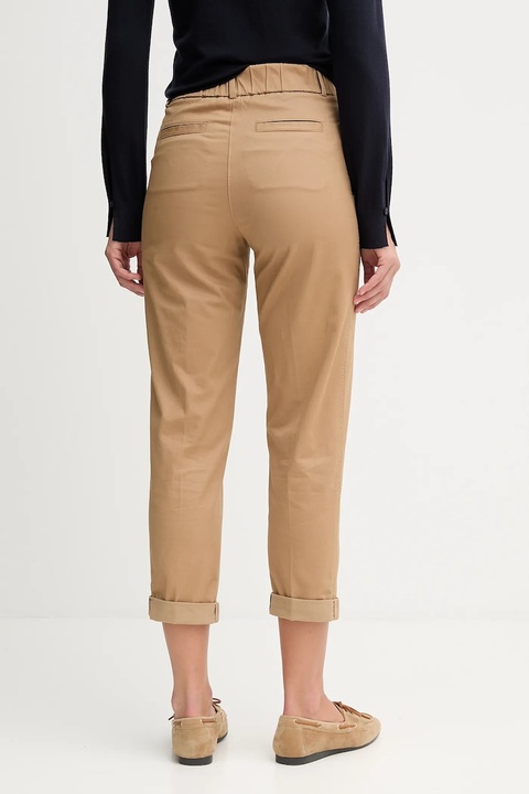 United Colors of Benetton spodnie damskie kolor beżowy proste high waist 4FRXDF08E - zdjęcie produktu nr 2
