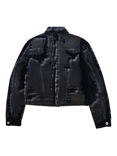Jean Paul Gaultier graphic-print denim jacket - Black - zdjęcie produktu nr 2