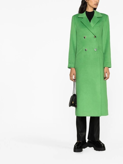 GANNI double-breasted button-fastening coat - Green - zdjęcie produktu nr 2