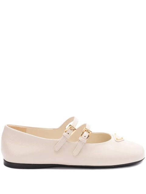 Prada leather ballet flats - Neutrals - zdjęcie produktu nr 1