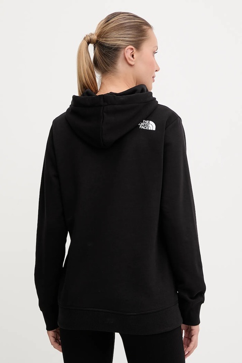 The North Face bluza Drew Peak Light damska kolor czarny z kapturem wzorzysta NF0A8C1DKY41 - zdjęcie produktu nr 2