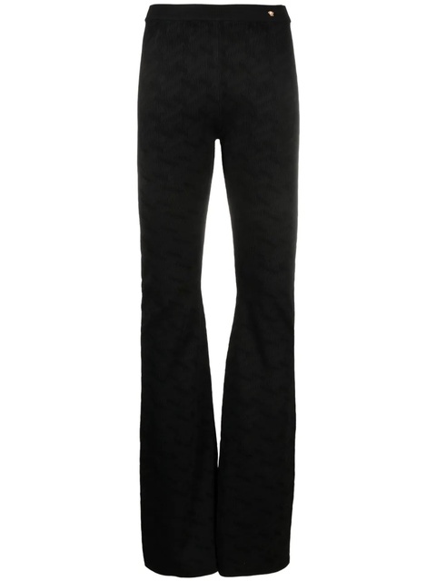 Versace Greca-knit flared trousers - Black - zdjęcie produktu nr 1