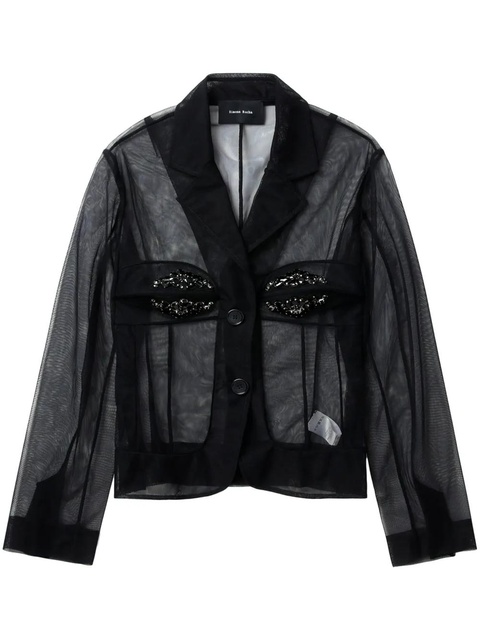 Simone Rocha crystal-embellished shirt - Black - zdjęcie produktu nr 1