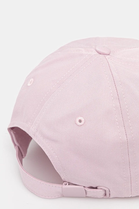 Tommy Jeans czapka z daszkiem bawełniana kolor różowy z aplikacją AW0AW16991 - zdjęcie produktu nr 2