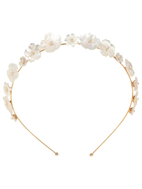 Jennifer Behr Jenna floral-appliqués headband - Gold - zdjęcie produktu nr 1