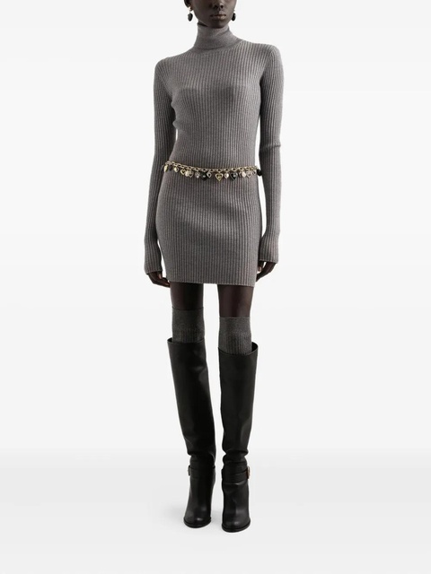 Dolce & Gabbana ribbed turtleneck mini dress - Grey - zdjęcie produktu nr 2
