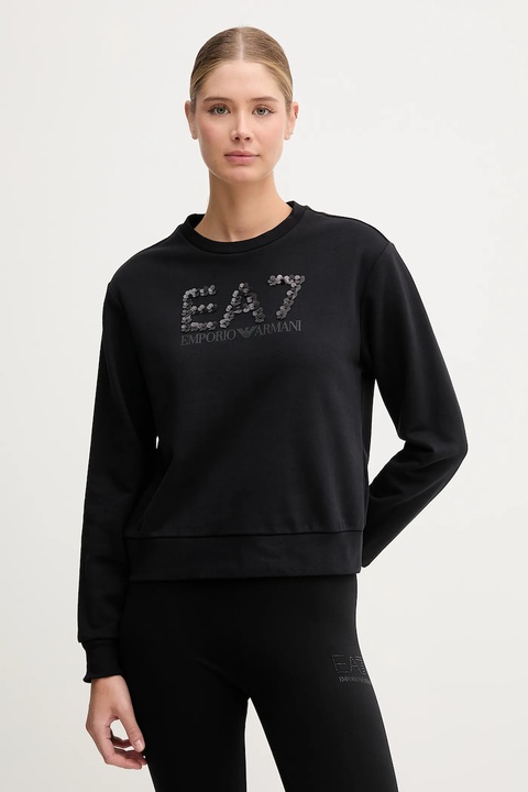 EA7 Emporio Armani bluza damska kolor czarny z aplikacją AF16442.7W000542 - zdjęcie produktu nr 1
