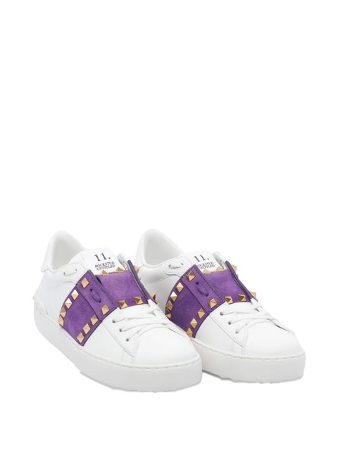 Valentino Garavani Rockstud Untitled suede-panel sneakers - White - zdjęcie produktu nr 2
