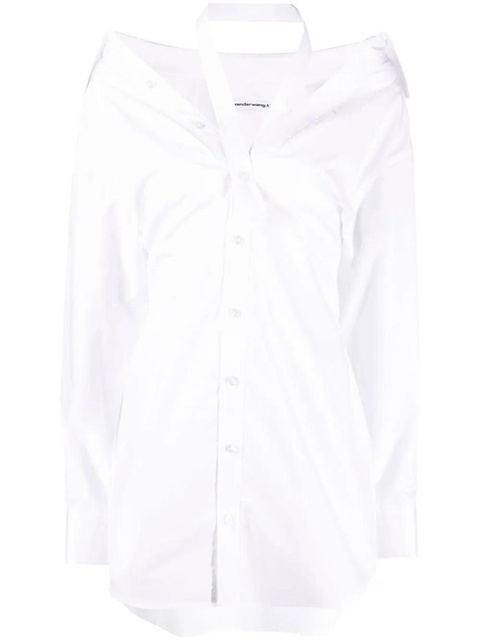 Alexander Wang off-shoulder shirt dress - White - zdjęcie produktu nr 1