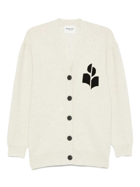 MARANT ÉTOILE V-neck button cardigan - Neutrals - zdjęcie produktu nr 1