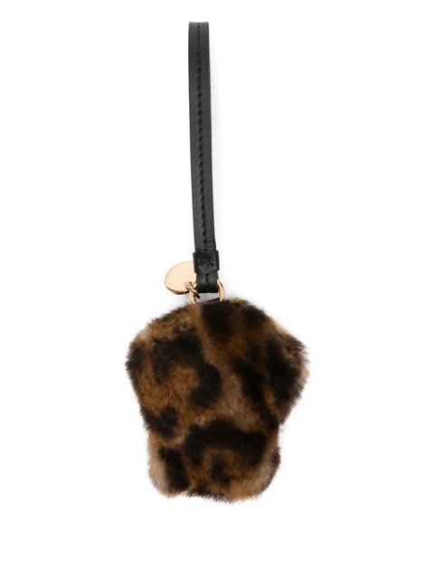 Versace leopard-print textured keyring - Brown - zdjęcie produktu nr 2
