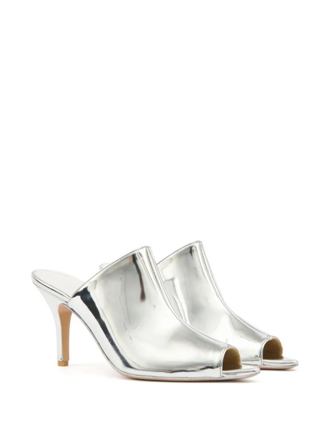 MM6 Maison Margiela metallic-effect mules - Silver - zdjęcie produktu nr 1