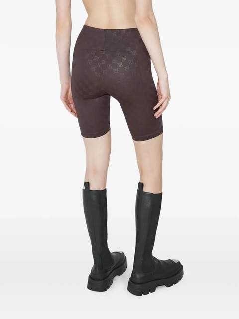 MISBHV monogram-patterned biker shorts - Brown - zdjęcie produktu nr 2