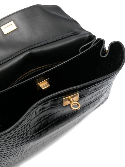 Balenciaga medium Rodeo crocodile-effect tote bag - Black - zdjęcie produktu nr 2