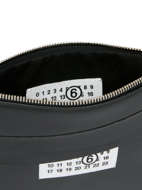 MM6 Maison Margiela small leather clutch bag - Black - zdjęcie produktu nr 2