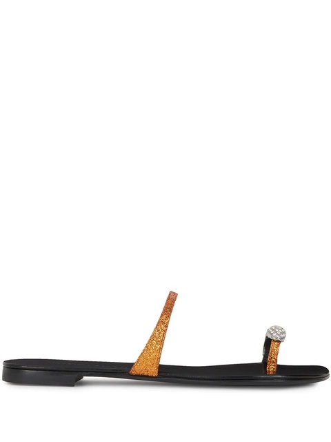Giuseppe Zanotti Ring toe strap sandals - Gold - zdjęcie produktu nr 1