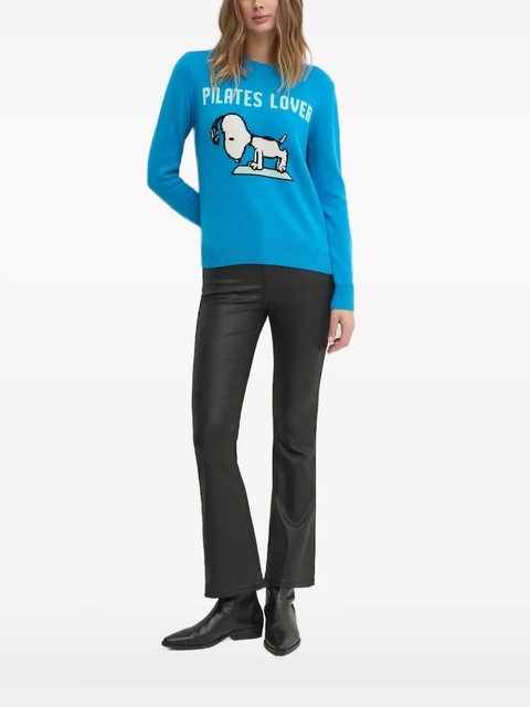 MC2 Saint Barth Snoopy-graphic ribbed crew-neck sweater - Blue - zdjęcie produktu nr 1