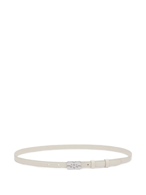 GANNI logo-buckle belt - White - zdjęcie produktu nr 1