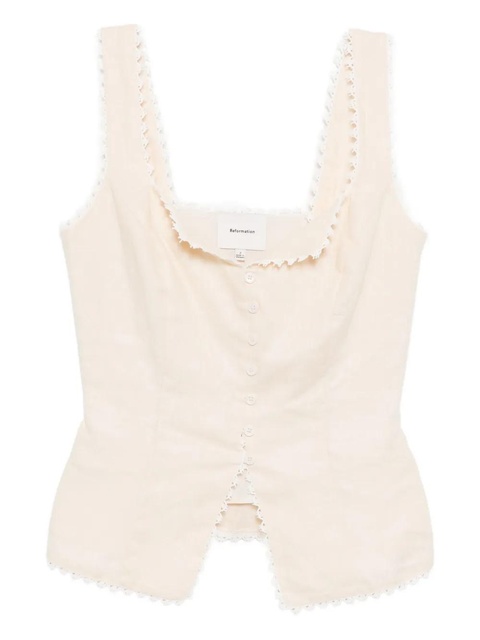 Reformation Viola tank top - SUGAR - zdjęcie produktu nr 1