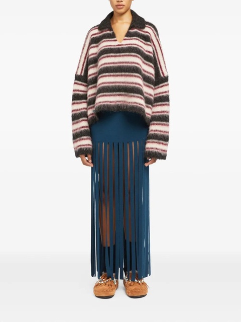 Alanui Grunge striped sweater - Grey - zdjęcie produktu nr 2