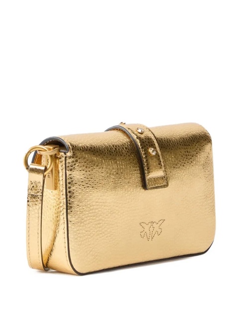 PINKO metallic-finish leather crossbody bag - Gold - zdjęcie produktu nr 1