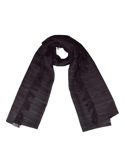 Max Mara fringed scarf - Black - zdjęcie produktu nr 1