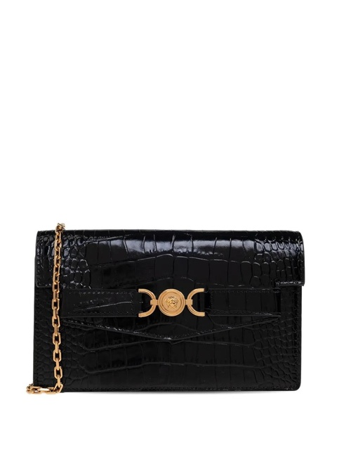 Versace Medusa '95 croc-effect mini clutch bag - Black - zdjęcie produktu nr 1