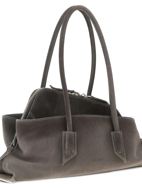 The Attico small La Passeggiata suede shoulder bag - Grey - zdjęcie produktu nr 2
