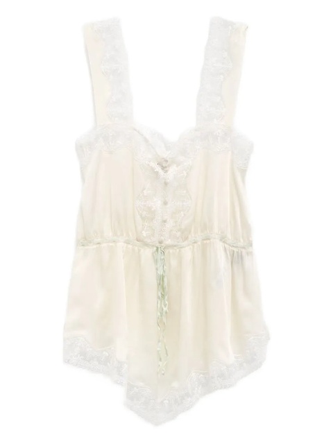 Chloé silk lace-panelled top - White - zdjęcie produktu nr 1