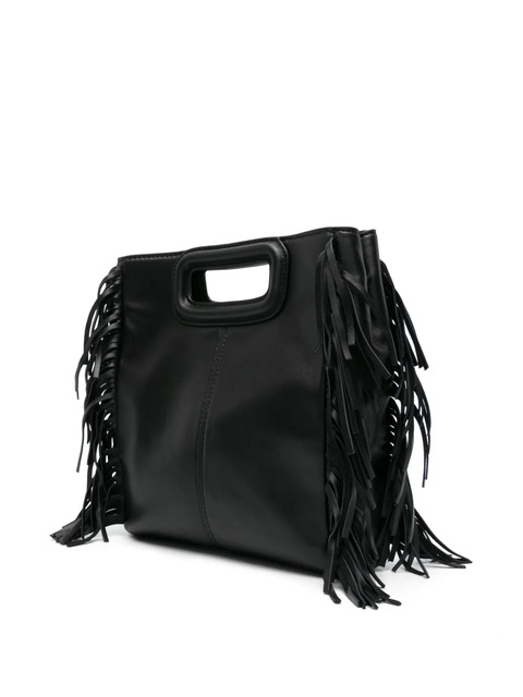 Maje fringed leather tote bag - Black - zdjęcie produktu nr 2