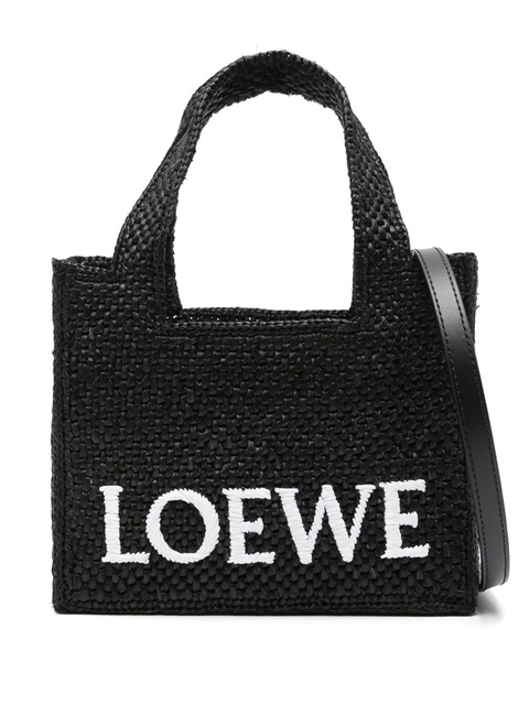LOEWE mini Loewe Font tote bag - Black - zdjęcie produktu nr 1