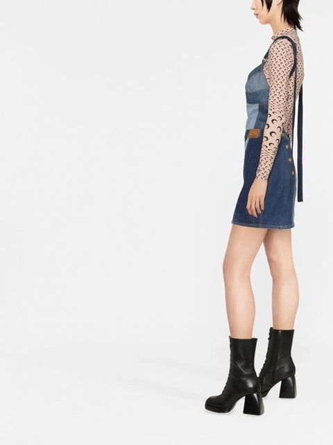 Marine Serre regenerated denim minidress - Blue - zdjęcie produktu nr 2