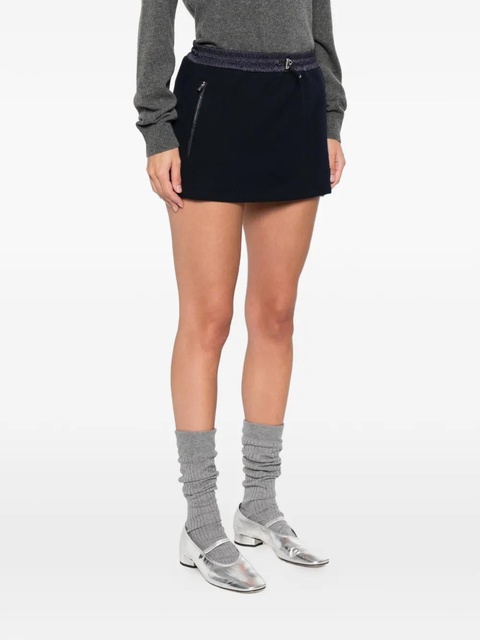 Miu Miu zip detail skirt - Blue - zdjęcie produktu nr 2