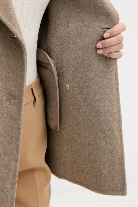 Gaudi płaszcz z dodatkiem wełny kolor beżowy 521FD35011 - zdjęcie produktu nr 1