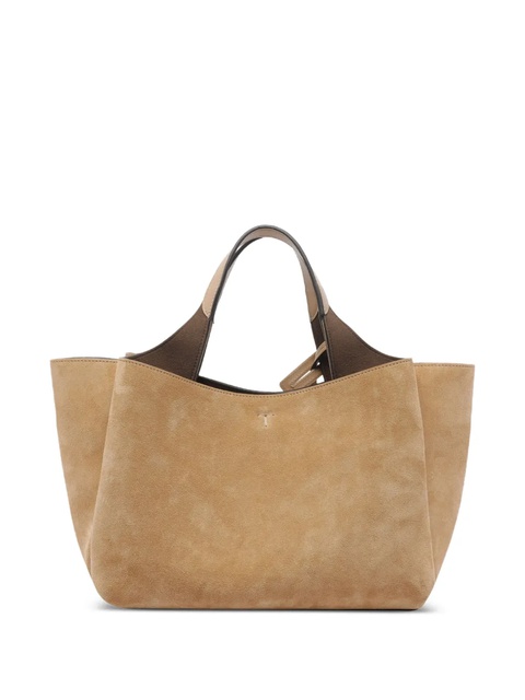 Tod's logo-charm suede tote bag - Brown - zdjęcie produktu nr 1