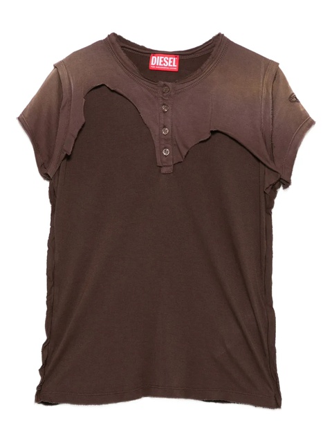 Diesel Henley button-fastening T-shirt - Brown - zdjęcie produktu nr 2