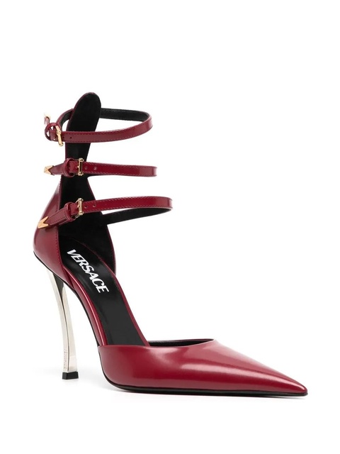 Versace 120mm pointed-toe leather sandals - Red - zdjęcie produktu nr 2