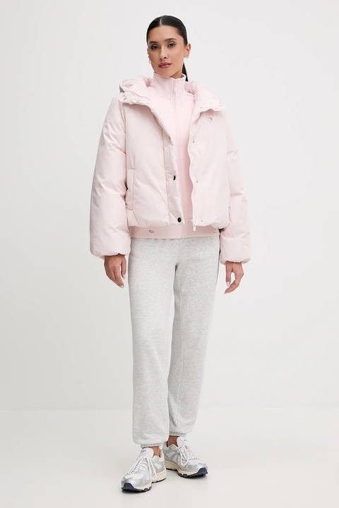 Guess bluza OCTAVIA damska kolor różowy z kapturem z aplikacją V5BQ15 KCX22 - zdjęcie produktu nr 2