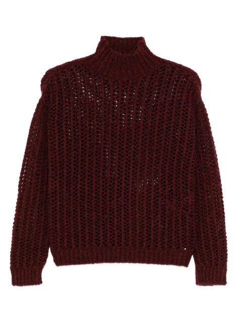 Max Mara Quaglia openwork high-neck sweater - Red - zdjęcie produktu nr 1